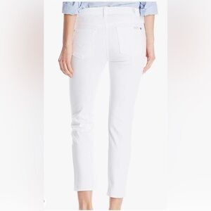 NWT 7 For All Mankind Kimmie Crop White Ankle Skinny Jeans Size 25